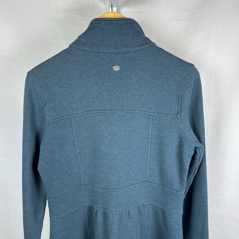 Athleta Peplum Long Sleeve Full Zip Sweater Coat Jacket Blue Ladies Size… - Picture 7 of 8